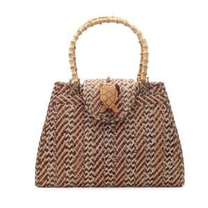 Hari Taylor Vintage Woven Wooden Turtle Handbag